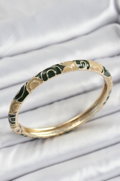 Inure Jewelry Mineli Brass Black and Brown Motif Women's Handcuffs