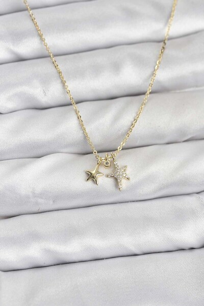 Inure Jewelry Brass Gold Color Star Minimal Women's Necklace