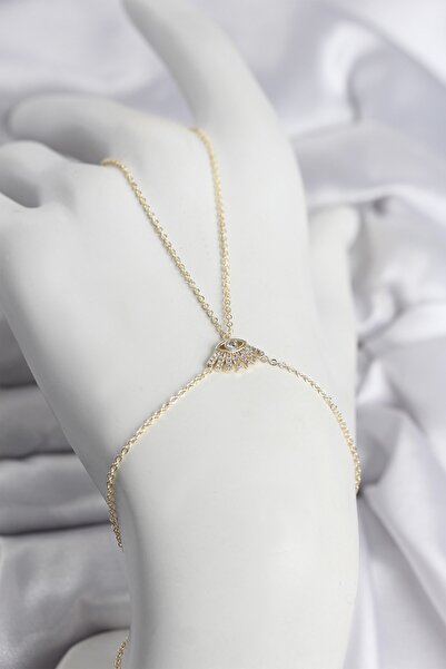 Inure Jewelry Brass Gold Color Eye Model Women's Şahmeran