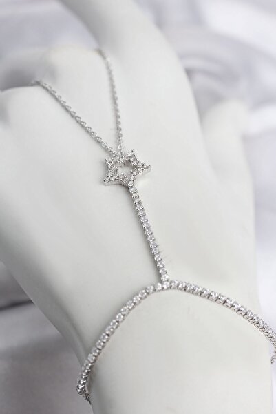 Inure Jewelry نماذج نجمة من حجر الزركون النحاسي باللون الفضي طراز شهميران