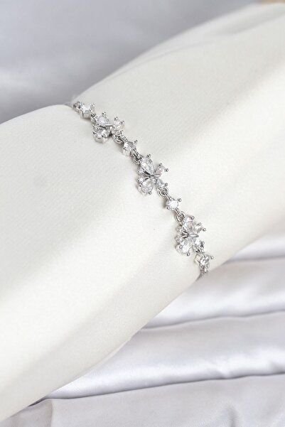 Inure Jewelry Silver Color Brass Butterfly Model Elevator Model Women's Bracelet