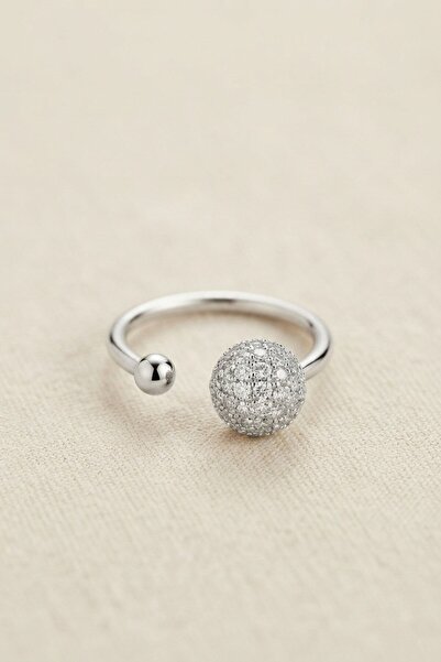 Inure Jewelry Silver Color Zircon Stone Topcuk Model Women's Ring