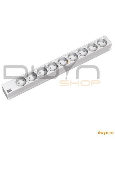 Bachmann PDU 19', 1U, 9 prize schuko, fara intrerupator, profil aluminiu, cab...