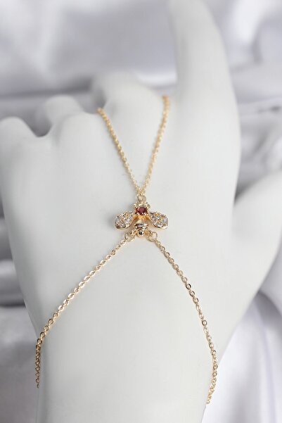 Inure Jewelry Brass Gold Color Fly Model Women's Şahmeran
