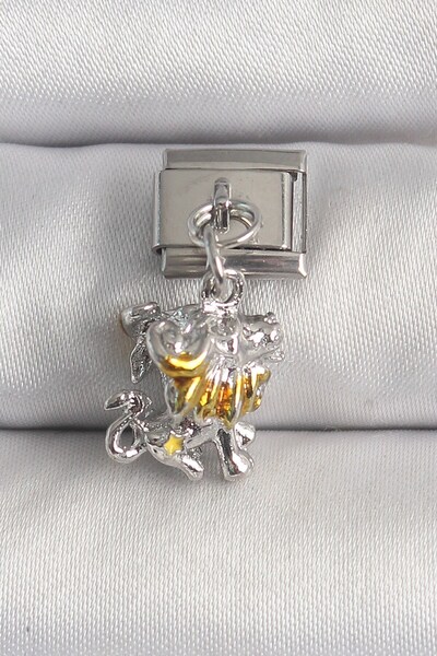 Inure Jewelry 316L الصلب الفضة اللون استرخى الأسد نموذج ترشيح سحر