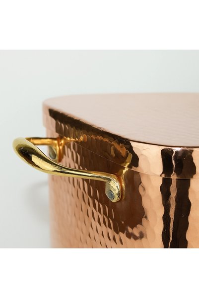Cuvesta قدر فرن نحاسي سميك مصنوع يدويًا بسمك 1.5 مم مقاس 32×20 سم