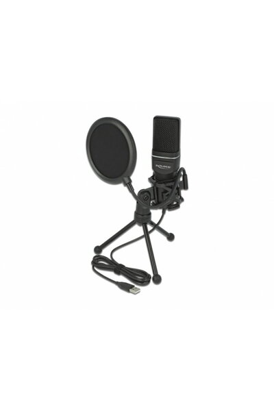DELOCK Set microfon condenser USB - pentru podcasting, jocuri și voce, 66331