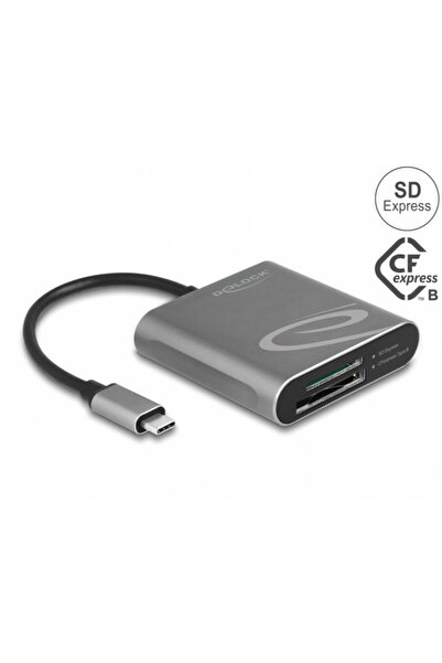 DELOCK Cititor de carduri USB tip C pentru SD Express/CFexpress, 91000