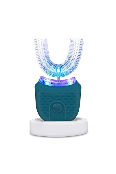 Choice3 Dark Green Hot Selling Portable Oral Care U-Shaped Electric Toothbrus...