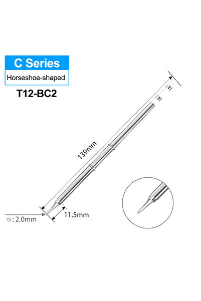 Choice5 T12-BC2 T12 Horseshoe-Shaped Lead-Free Welding Tips Set T12-C1 BC1 BC...
