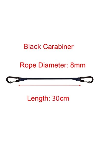 Choice4 30CM 8MM Bungee Cords with Black Hooks 5 Types Stretch Elastic Ropes ...