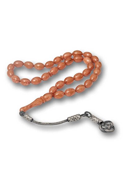 Inure Jewelry Silver Kazaz Tasseled Tight Amber Rosary
