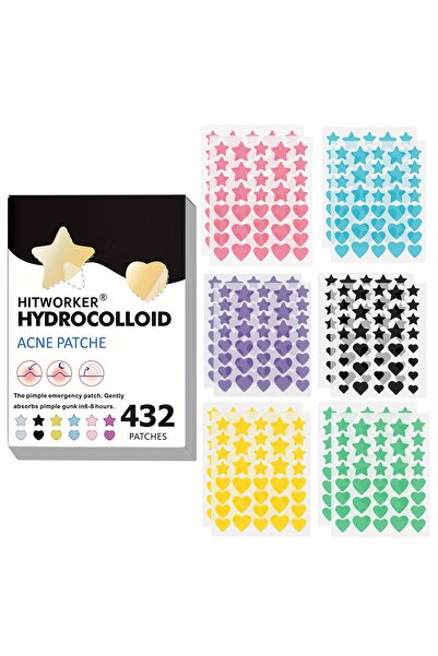 Choice 432pcs 432 Colorful PE Pimple Patches Cute Star Shaped Pimple Cover St...