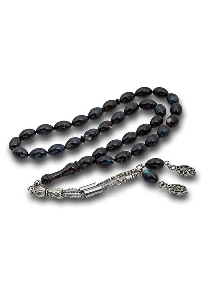 Inure Jewelry Metal Tasseled Barley Cut Rosary