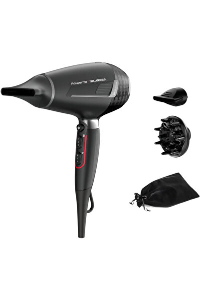 Rowenta Uscator de par Karl Lagerfeld Pro Stylist,2200W, Negru gri