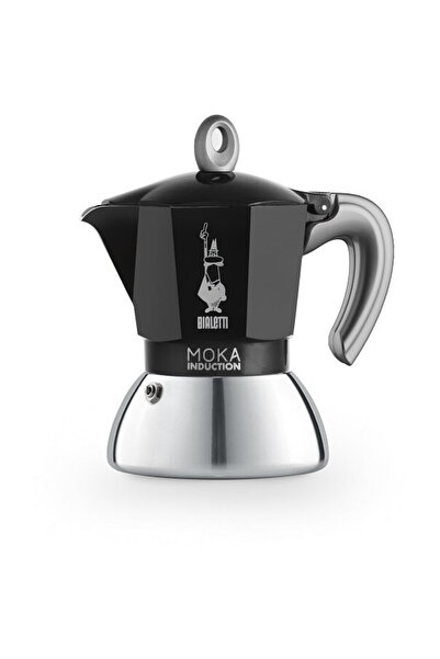 Bialetti Moka Induction Clatter, 2 portii, Negru