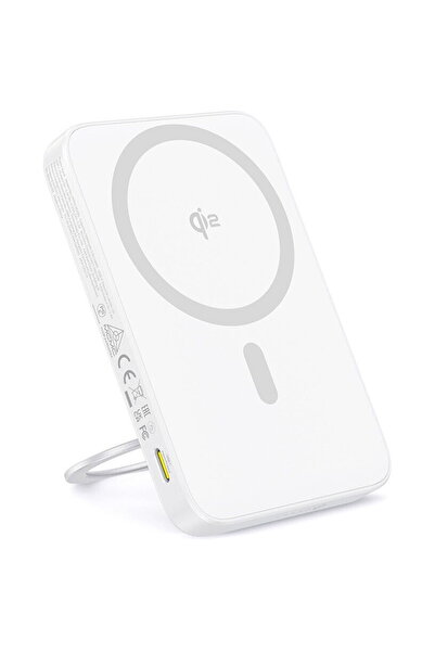 Baseus Baterie externa PicoGo Qi2 Magnetic 5000mAh, 20W, cu cablu USB-C 30cm ...