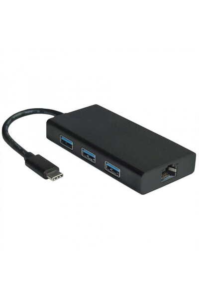 VALUE Hub USB 3.1 tip C la 3 x USB-A + port LAN Gigabit, 12.99.1109