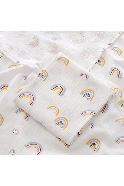 Choice 100X100cm C76-Rainbow 100X100cm Muslin Squares Baby Swaddle Blanket Ne...