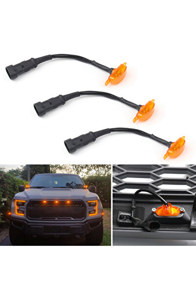Choice 3PCS LED Light For FIT Ford F-150 F150 Raptor Style Grille Grill 2015 ...
