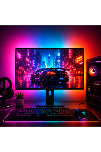 OEM Bandă LED RGB KWMLIGHT pentru Monitor de 24 inch, Kit de iluminare de fun...