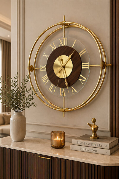 Wallover Design Premium Orjinal Metal TEMPERLİ Kırılmaz Camlı Sessiz Duvar Sa...