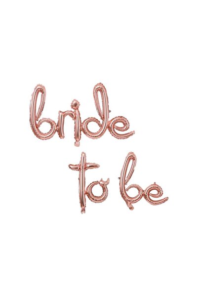 BeySüS Bride To Be Handwriting Foil Balloon Rose Gold