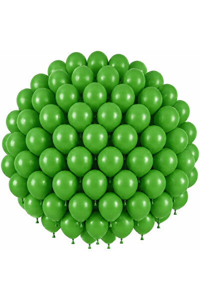 BeySüS Green Color Latex Pastel Balloon (30 cm) - 100 Pieces