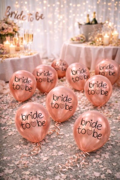 BeySüS Bride Balon Krom Rosegold 5li 12 inç