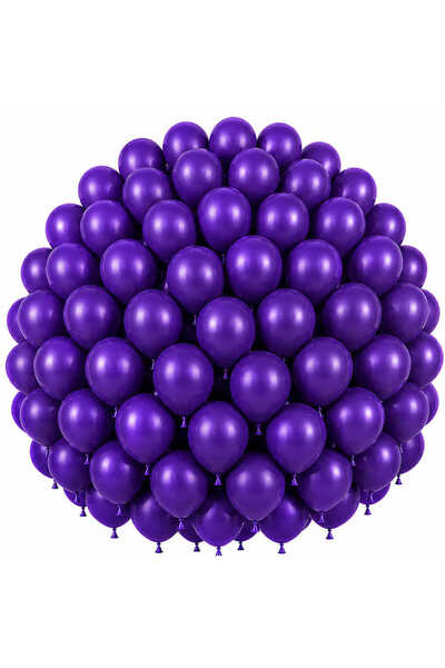 BeySüS Purple Color Latex Pastel Balloons (30 cm) - 100 Pieces