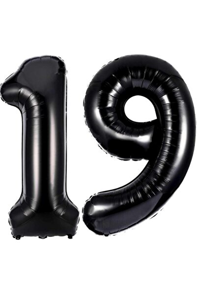 BeySüS بالون فويل أسود 19 رقم 80 سم