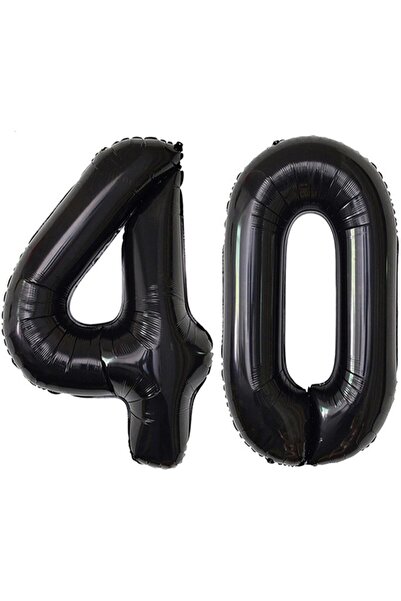 BeySüS Black 40 Number Foil Balloon
