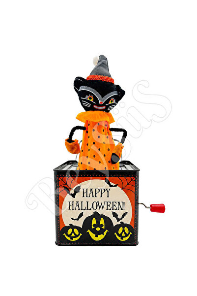BeySüS Cadılar Bayramı Halloween Jack-in-the-Box Sihirli Kedi Kurmalı Kutu