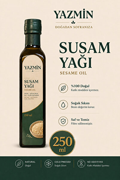 Soğuk Sıkım Susam Yağı 250 ml %100 Saf Doğal Katkısız Cam Şişe