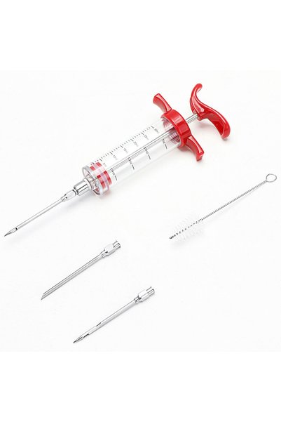 choice2 Set2 Meat Injector Syringe With 3 Marinade Injector Needles for BBQ G...