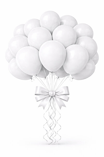 BeySüS 12Th White Matte Balloon 20 Pieces