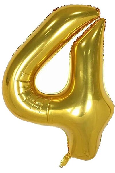 BeySüS Rakam Foil Balloon Gold 4 Rakam 40 Inch