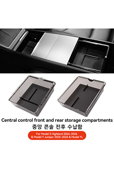 Choice 2pcs M3 Y 25-26 YZ 2pcs Console Armrest Storage Box for Tesla Model 3 ...