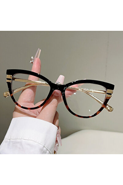 Choice3 black-leopard transparent lenses KAMMPT Cat Eye Glasses Women 2025 Fa...