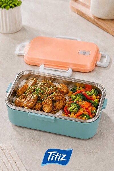 Titiz Plastik Titiz Aura Lunch Box Çelik Yemek Kabı 500ML