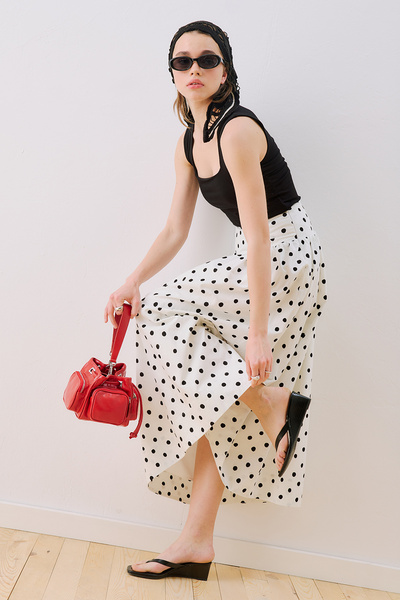 Manuka Corseted Long Skirt with Polka Dots