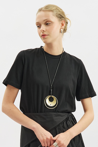 Manuka BASIC KISA KOLLU T-SHIRT SİYAH