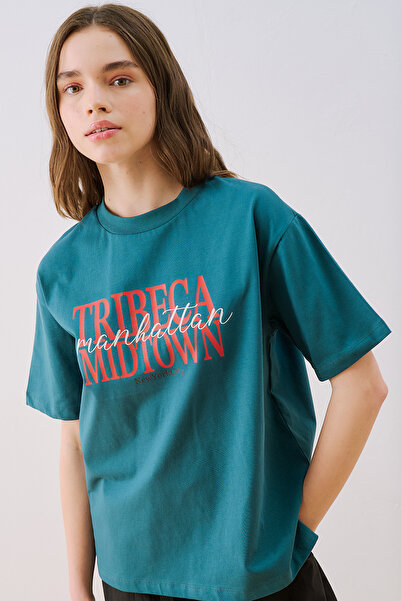 Manuka Printed Short Sleeve T-Shirt Green