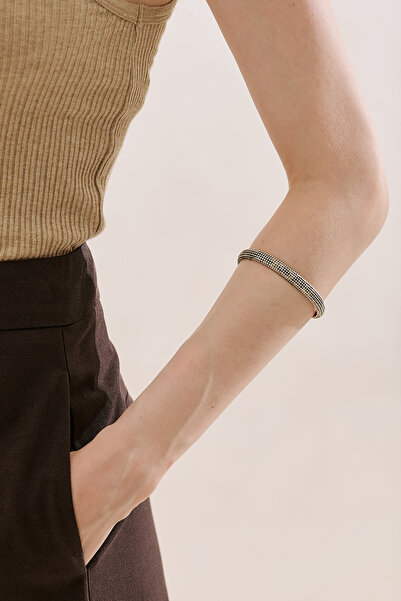 Manuka Sami̇ra Matte Coated Bracelet Silver