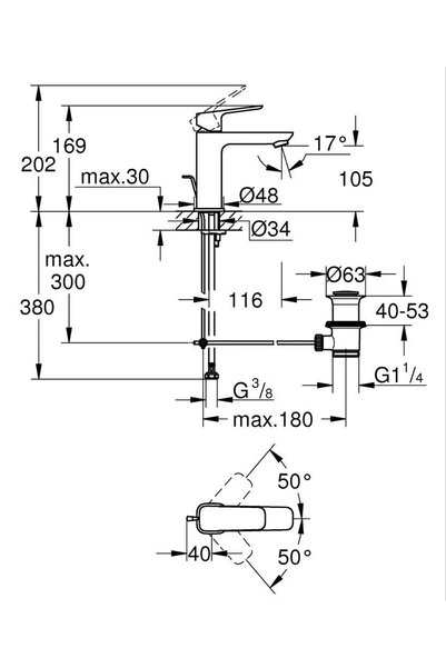 Grohe Cubeo Single-Lever Basin Mixer M-Size - 1017490000