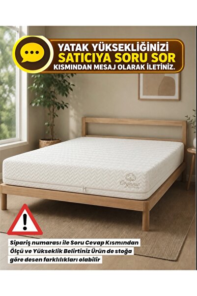 tıklasepetim %100 Pamuk Organic Cotton Mellowtex Fermuarlı Yatak Kılıfı – Tam...