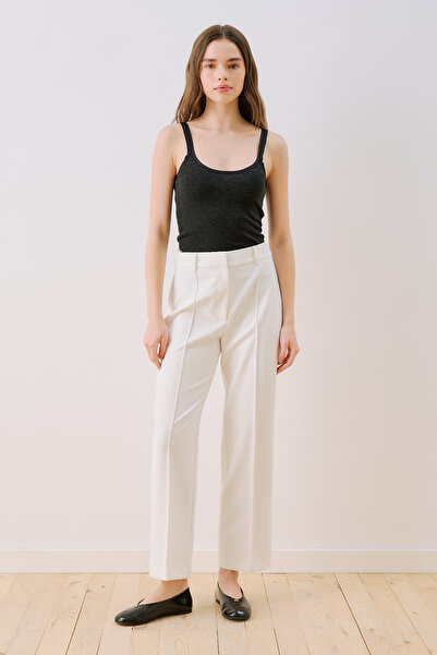 Manuka Short Leg Straight Pants White