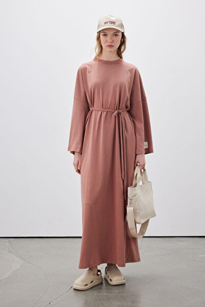 Manuka Oversize dlouhé pohodlné šaty Dusty Rose