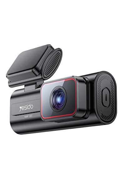 Yesido Cameră auto Full HD 1080p, unghi de 145°, ecran IPS de 1,47", neagră