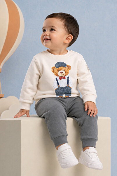 Rocha Baby Rocha Baby Boy Teddy Bear Printed 2-Piece Set - Teddy Bear Sweatsh...